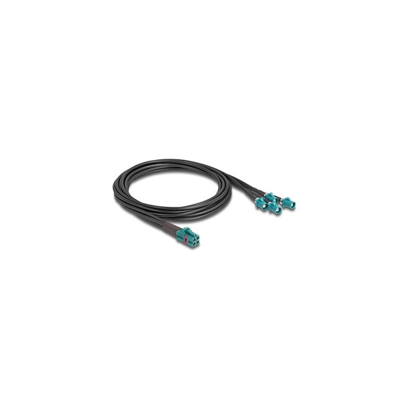 Delock - Kabel antény - konektor mini FAKRA Z quad (M) do konektor FAKRA Z typ B (Z) - 1 m - modrá, RAL 5021