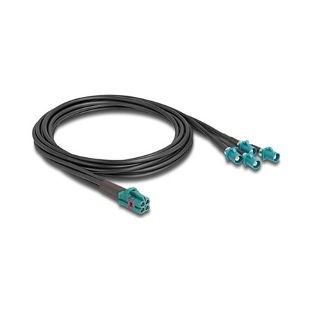 Delock - Kabel antény - konektor mini FAKRA Z quad (M) do konektor FAKRA Z typ B (Z) - 1 m - modrá, RAL 5021
