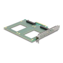Delock - Radic úložište - rozdvojení, 144 x 122 mm - U.2 NVMe - PCIe 4.0 x8