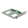 Delock - Radic úložište - rozdvojení, 144 x 122 mm - U.2 NVMe - PCIe 4.0 x8