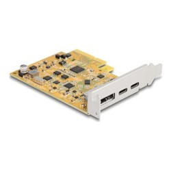 Delock - USB adaptér - PCIe 3.0 x4 nízký profil - USB 3.2 Gen 2 x 2 + DisplayPort x 1