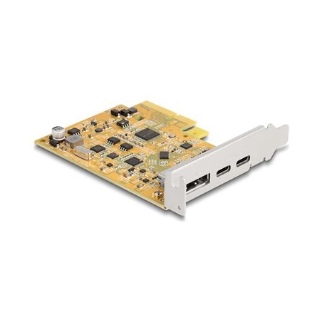 Delock - USB adaptér - PCIe 3.0 x4 nízký profil - USB 3.2 Gen 2 x 2 + DisplayPort x 1