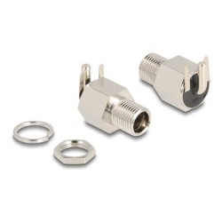 Delock - Konektor k napájení - DC jack 5,5 mm x 12 mm (ID: 2,1 mm) (F) prepážka - DC 20 V - 10 A 90179