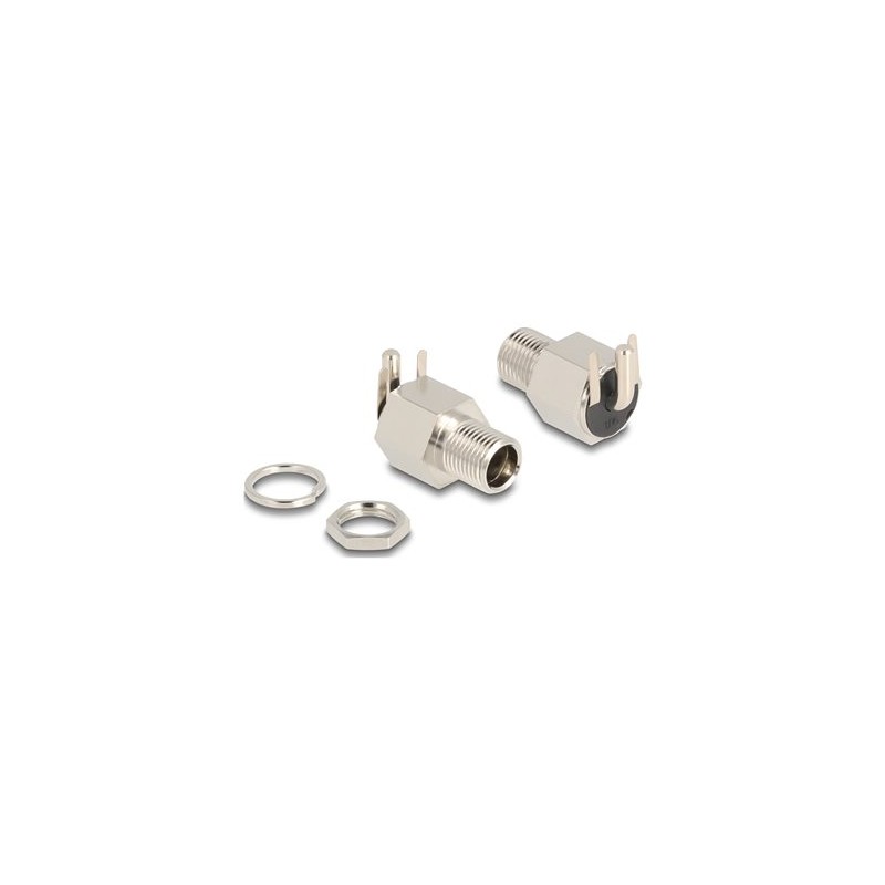 Delock - Konektor k napájení - DC jack 5,5 mm x 12 mm (ID: 2,5 mm) (F) prepážka - DC 20 V - 10 A 90182
