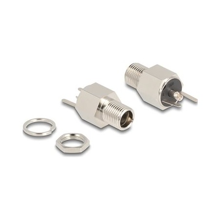 Delock - Konektor k napájení - DC jack 5,5 mm x 12 mm (ID: 2,5 mm) (F) prepážka - DC 20 V - 9 A 90188