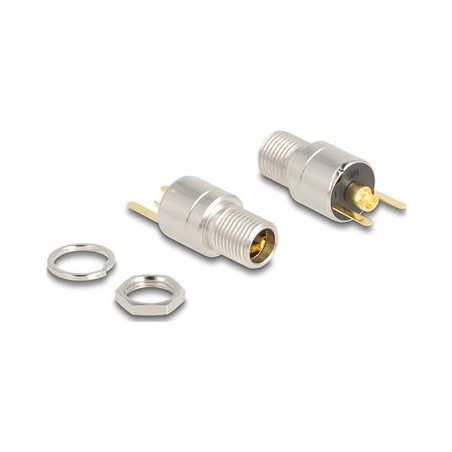 Delock - Konektor k napájení - DC jack 5,5 mm x 12 mm (ID: 2,5 mm) (F) prepážka - DC 20 V - 15 A