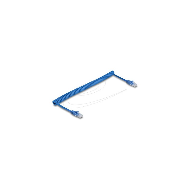 Delock - Sítový kabel - RJ-45 (M) do RJ-45 (M) - 1.2 m - 5.5 mm - UTP - CAT 6 - svinutý, provedení bez hrbolku - modrá