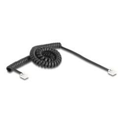 Delock - Telefonní kabel - RJ-11 (M) do RJ-11 (M) - 3 m - svinutý - cerná