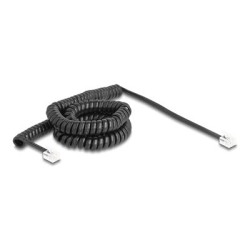 Delock - Telefonní kabel - RJ-11 (M) do RJ-11 (M) - 5 m - svinutý - cerná
