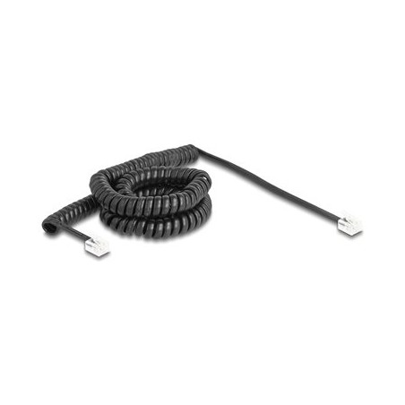 Delock - Telefonní kabel - RJ-11 (M) do RJ-11 (M) - 5 m - svinutý - cerná