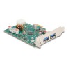 Delock - USB adaptér - PCIe 2.0 - USB 3.0 x 2 + USB-C 3.2 Gen 2 s napájením x 1