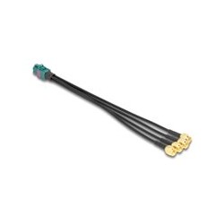 Delock - Kabel antény - konektor mini FAKRA Z quad (M) do SMA (M) - 20 cm - RAL 5021, modrá water blue
