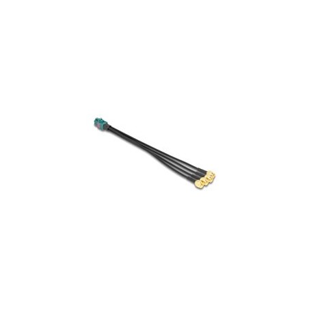 Delock - Kabel antény - konektor mini FAKRA Z quad (M) do SMA (M) - 20 cm - RAL 5021, modrá water blue