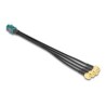 Delock - Kabel antény - konektor mini FAKRA Z quad (M) do SMA (M) - 20 cm - RAL 5021, modrá water blue