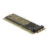 Delock PCI Express x16 (x4 / x8) Card to 1 x NVMe M.2 Key M for Server - Řadič úložiště - 1 Kanál - M.2 Card - PCIe 3.0 x16