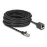 Delock - Sítový prodlužovací kabel - RJ-45 (M) do RJ-45 (F) - 10 m - 6 mm - S/FTP - CAT 6a - neobsahuje halogen, provedení bez