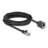 Delock - Sítový prodlužovací kabel - RJ-45 (M) do RJ-45 (F) - 5 m - 6 mm - S/FTP - CAT 6a - neobsahuje halogen, provedení bez