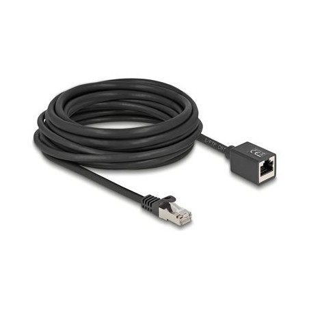 Delock - Sítový prodlužovací kabel - RJ-45 (M) do RJ-45 (F) - 7.5 m - 6 mm - S/FTP - CAT 6a - neobsahuje halogen, provedení bez