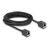 Delock - Sítový kabel - RJ-45 (F) do RJ-45 (F) - 5 m - 6 mm - S/FTP - CAT 6a - neobsahuje halogen - cerná