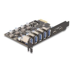 Delock - USB adaptér - PCIe 2.0 - USB x 5 + USB-C x 2