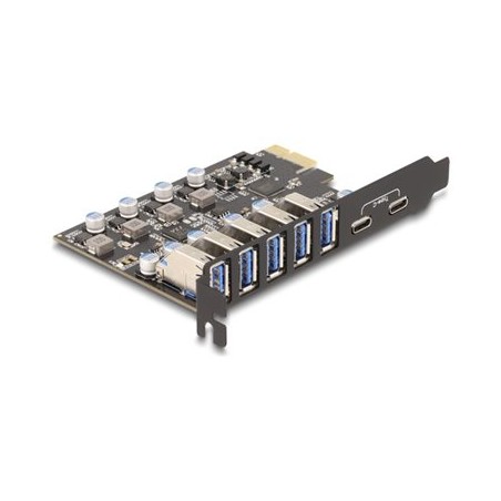 Delock - USB adaptér - PCIe 2.0 - USB x 5 + USB-C x 2