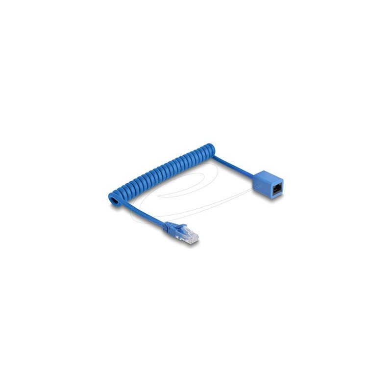 Delock - Sítový prodlužovací kabel - RJ-45 (M) do RJ-45 (F) - 1.2 m - 5.5 mm - UTP - CAT 6 - svinutý, provedení bez hrbolku