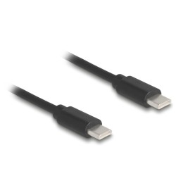 Delock - USB kabel - USB-C (M) do USB-C (M) - USB 2.0 - 2 A - 75 cm - svinutý - cerná