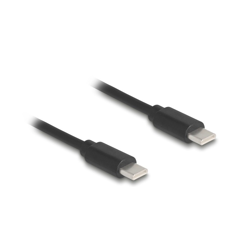 Delock - USB kabel - USB-C (M) do USB-C (M) - USB 2.0 - 2 A - 75 cm - svinutý - cerná