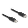Delock - USB kabel - USB-C (M) do USB-C (M) - USB 2.0 - 2 A - 75 cm - svinutý - cerná