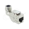 Delock - Modul - bez nástroju, 90° úhlový, pro prumer kabelu od 6,0 do 8,5 mm - CAT 6a - stínený - RJ-45, LSA