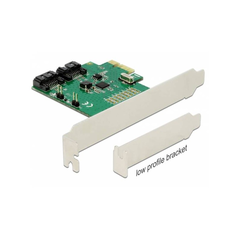 Delock - Radic úložište (RAID) - 2 Kanál - SATA 6Gb/s - RAID RAID 0, 1 - PCIe 2.0 x1