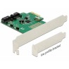 Delock - Radic úložište (RAID) - 2 Kanál - SATA 6Gb/s - RAID RAID 0, 1 - PCIe 2.0 x1