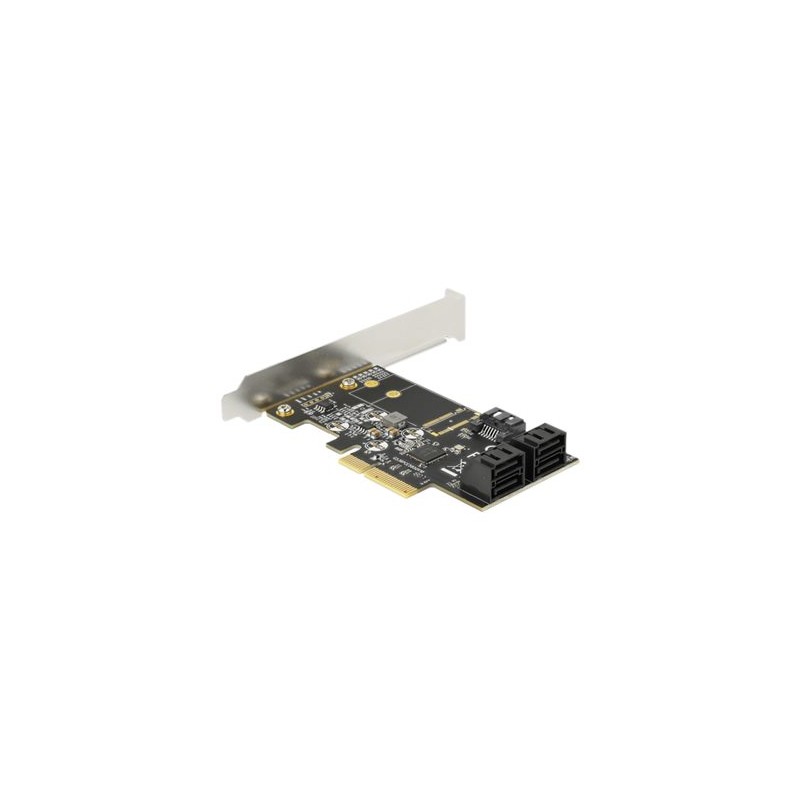 Delock PCI Express Card x4 5 x internal SATA 6 Gb/s - Řadič úložiště - SATA 6Gb/s - nízký profil - PCIe 3.0 x4