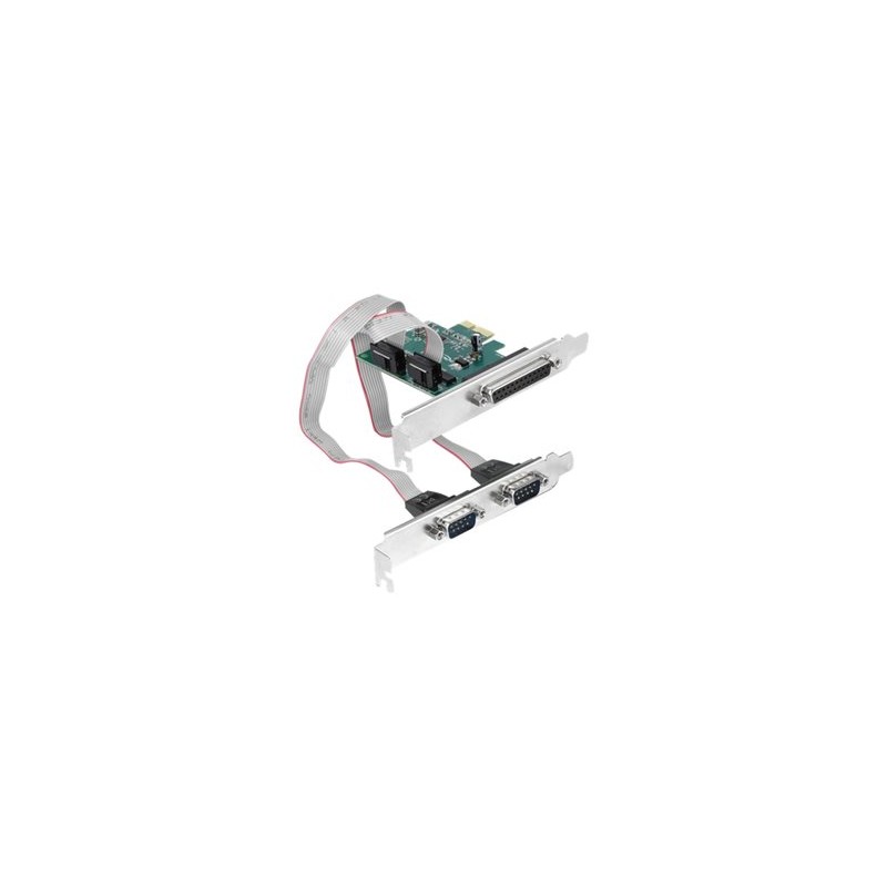 Delock - Paralelně-sériový adaptér - PCIe 1.1 nízký profil - paralelní x 1 + sériový x 2