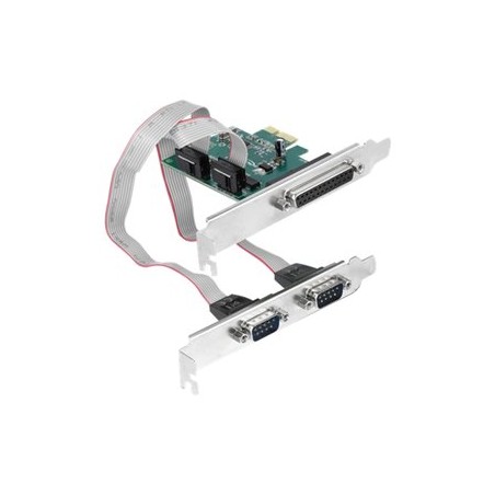 Delock - Paralelně-sériový adaptér - PCIe 1.1 nízký profil - paralelní x 1 + sériový x 2