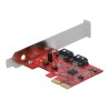 Delock - Řadič úložiště (RAID) - 2 Kanál - SATA 6Gb/s - nízký profil - RAID 1 - PCIe 2.0 x1