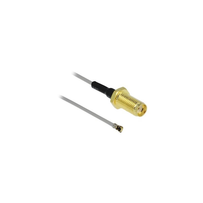 Delock - Kabel antény - SMA (F) do MHF 4L (M) - 20 cm - koaxiál - šedá