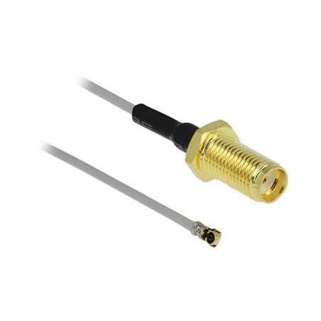 Delock - Kabel antény - SMA (F) do MHF 4L (M) - 20 cm - koaxiál - šedá