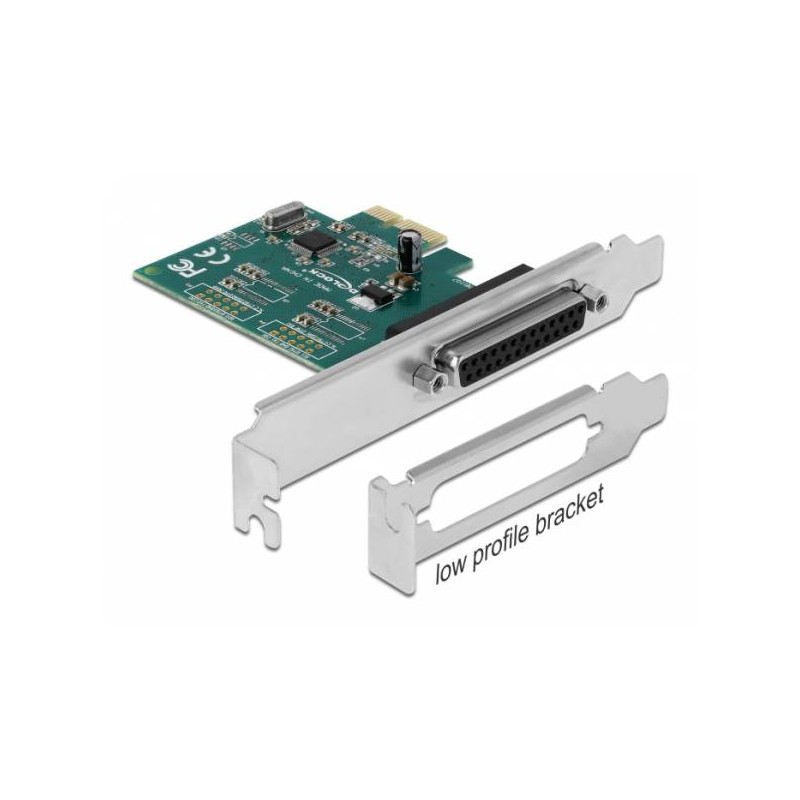 Delock - Paralelní adaptér - PCIe 1.1 nízký profil - paralelní x 1