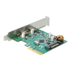 Delock PCI Express x4 Card to 2 x external SuperSpeed USB 10 Gbps (USB 3.1 Gen 2) USB Type-C female - USB adaptér - PCIe 3.0 x4