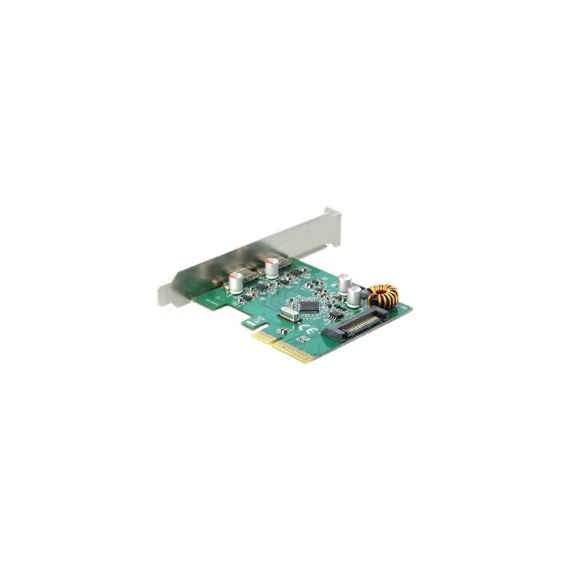 Delock PCI Express x4 Card to 2 x external SuperSpeed USB 10 Gbps (USB 3.1 Gen 2) USB Type-C female - USB adaptér - PCIe 3.0 x4