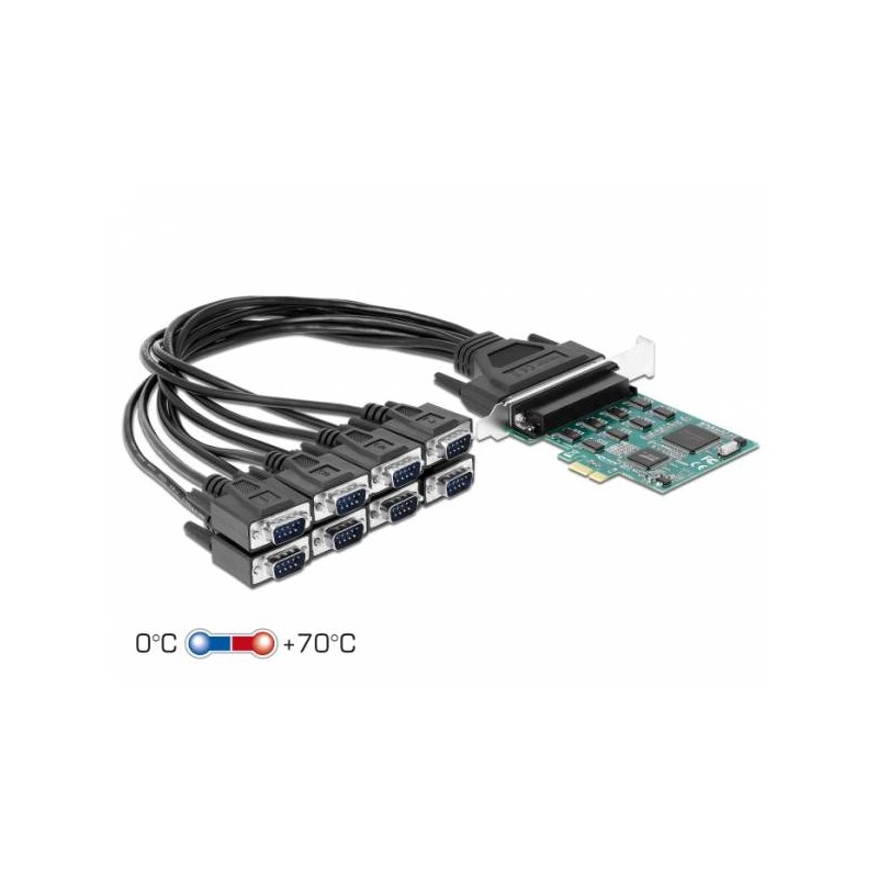 PCI Express x1 Card to 8 x Serial RS-232, PCI Express x1 Card to 8 x Serial RS-232