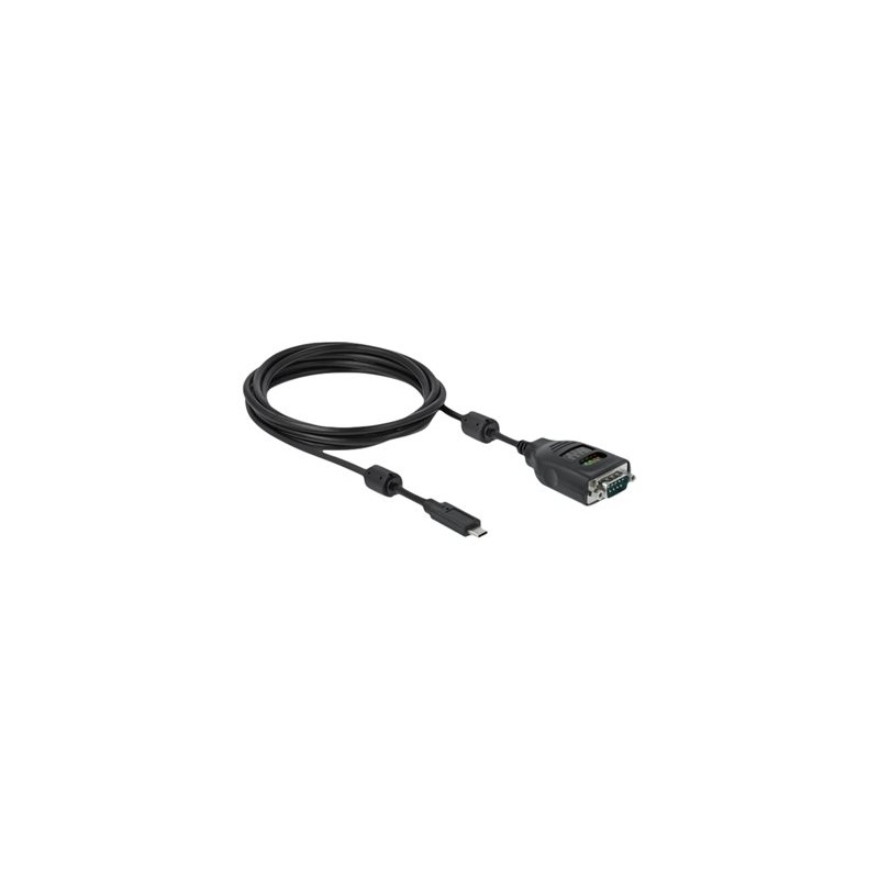 Delock - Sériový adaptér - USB-C - RS-232 x 1 - černá