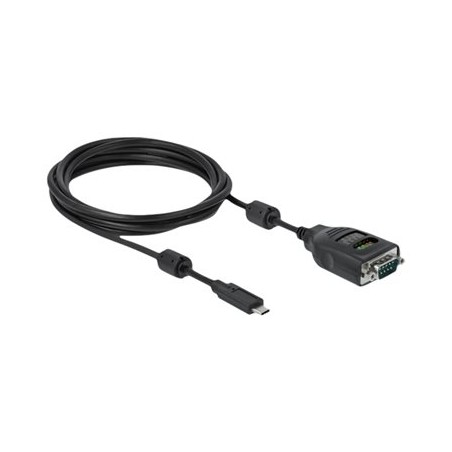 Delock - Sériový adaptér - USB-C - RS-232 x 1 - černá