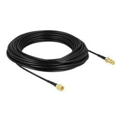 Delock - Prodlužovací šňůra pro anténu - SMA zástrčka do SMA se zdířkami (female) - 15 m - koaxiál - černá