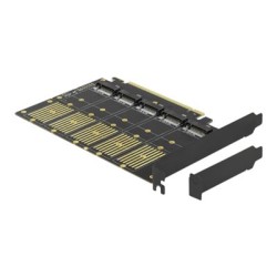 Delock PCI Express x16 Card to 5 x internal M.2 Key B / SATA - Radic úložište - M.2 - M.2 Card - nízký profil - PCIe 3.0 x16
