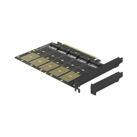Delock PCI Express x16 Card to 5 x internal M.2 Key B / SATA - Radic úložište - M.2 - M.2 Card - nízký profil - PCIe 3.0 x16