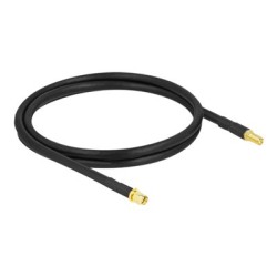 Delock - Prodlužovací šňůra pro anténu - SMA zástrčka do SMA se zdířkami (female) - 90 cm - koaxiál - černá