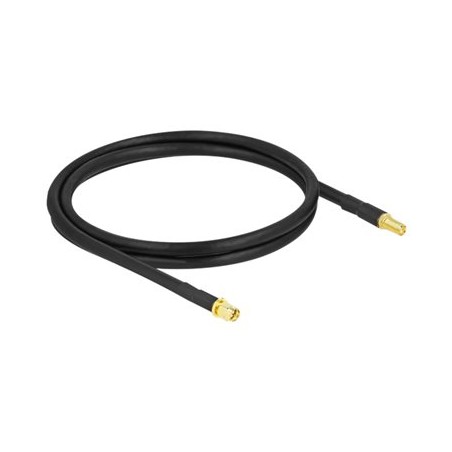 Delock - Prodlužovací šňůra pro anténu - SMA zástrčka do SMA se zdířkami (female) - 90 cm - koaxiál - černá
