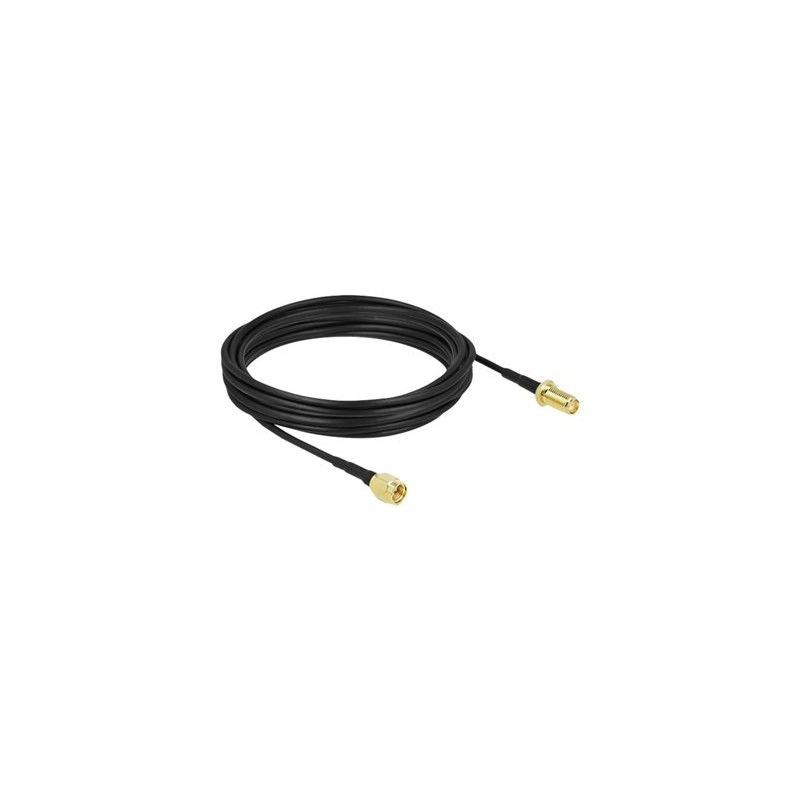 Delock - Kabel antény - SMA zástrčka do SMA zásuvka - 7.5 m - koaxiál - černá